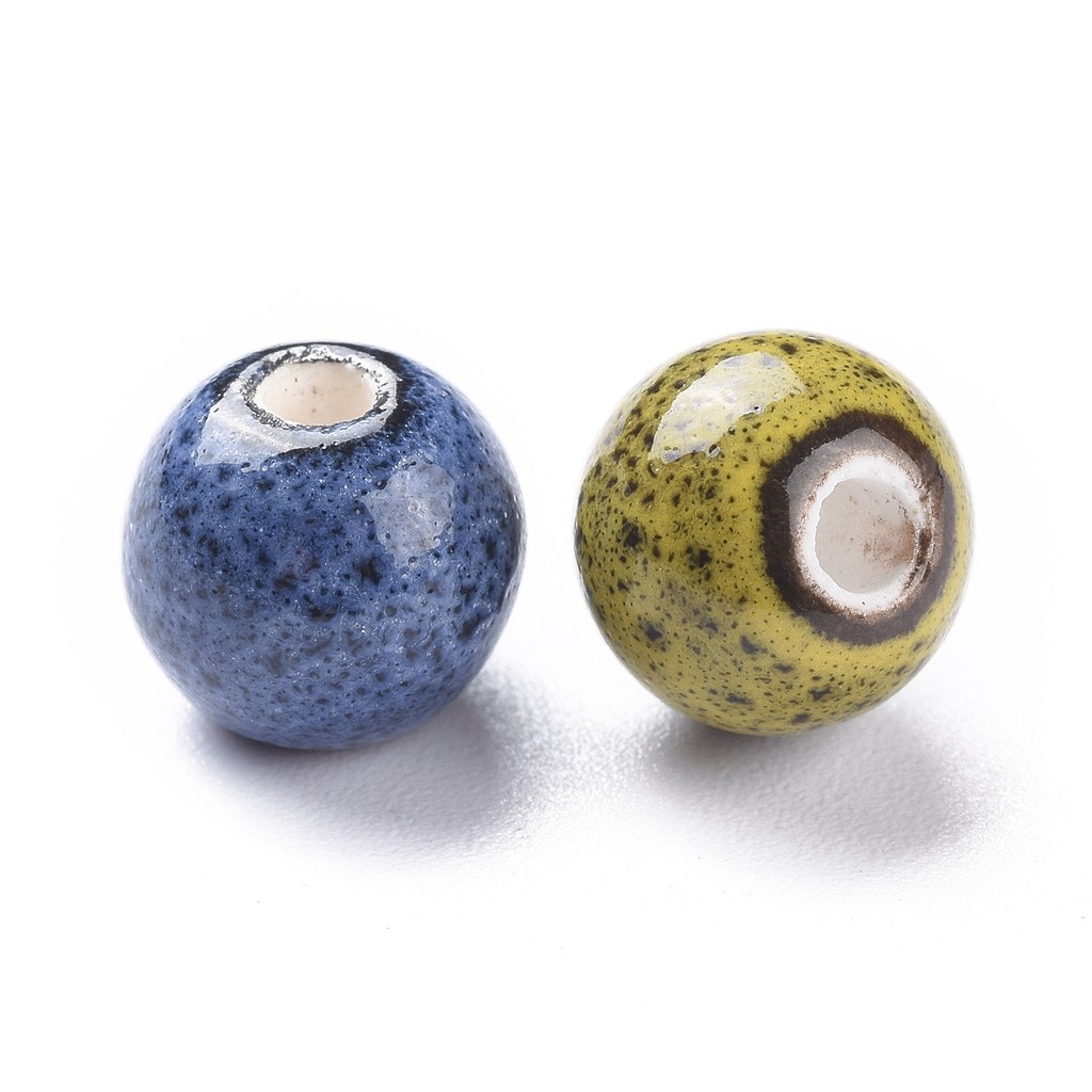 20pcs Handmade Porcelain Beads in Random Mixed Color for DIY Jewellery